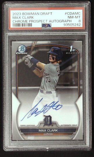 2023 bowman draft max clark auto psa 8