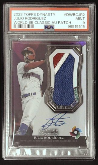 2023 topps dynasty julio rodriguez wbc auto psa9